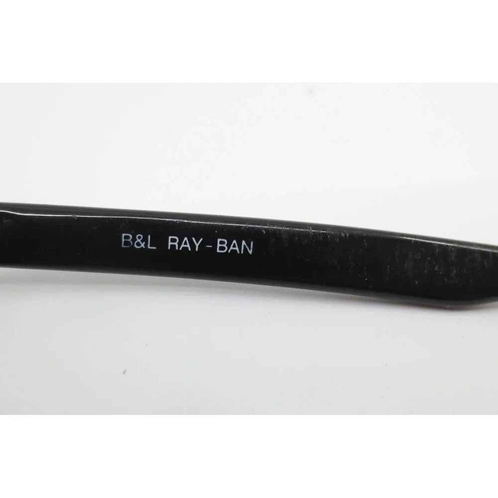 Vintage B&L Ray-Ban Sunglasses Black Rectangular Frame Grey Lens Bausch & Lomb
